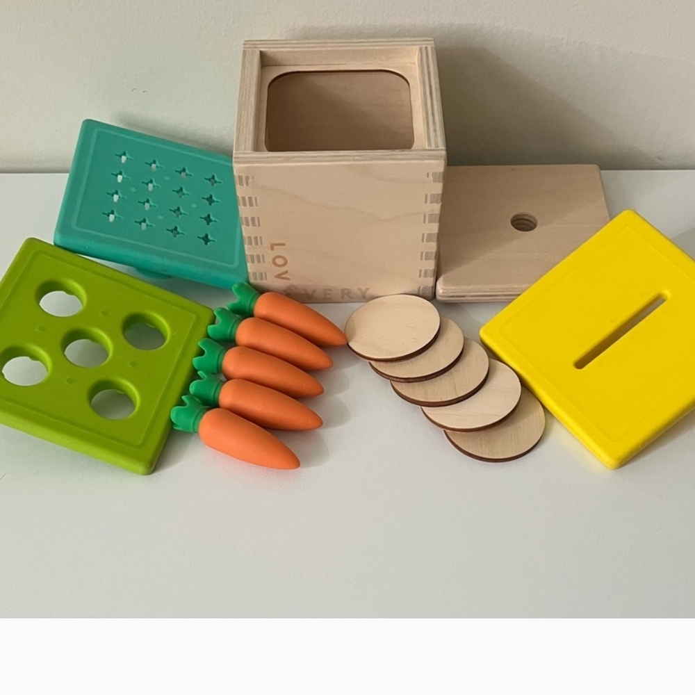 Orange and Green Learning Toy Set for Creative Play